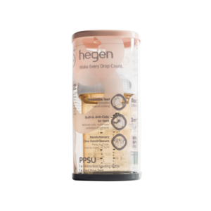 Bình sữa Hegen PPSU 240ml nắp màu xanh blue - núm ti size M từ 3 – 6 tháng chính hãng tại Chip Chip Luxury Nha Trang