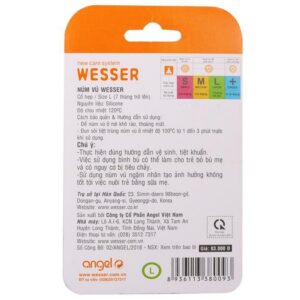 Vỉ 2 núm ty Wesser silicone cổ hẹp size L chính hãng tại Chip Chip Luxury Nha Trang