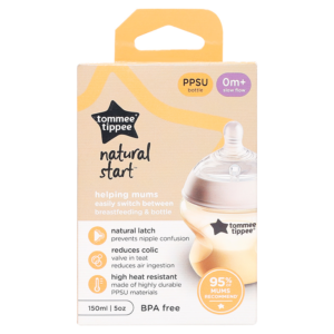 Bình sữa nhựa PPSU Tommee Tippee Natural Start 423936 cổ rộng 150 ml (0 - 3 tháng) chính hãng tại Chip Chip Luxury Nha Trang