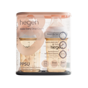 Bộ 2 bình sữa Hegen PPSU 240ml núm ti size M từ 3 – 6 tháng, White chính hãng tại Chip Chip Luxury Nha Trang