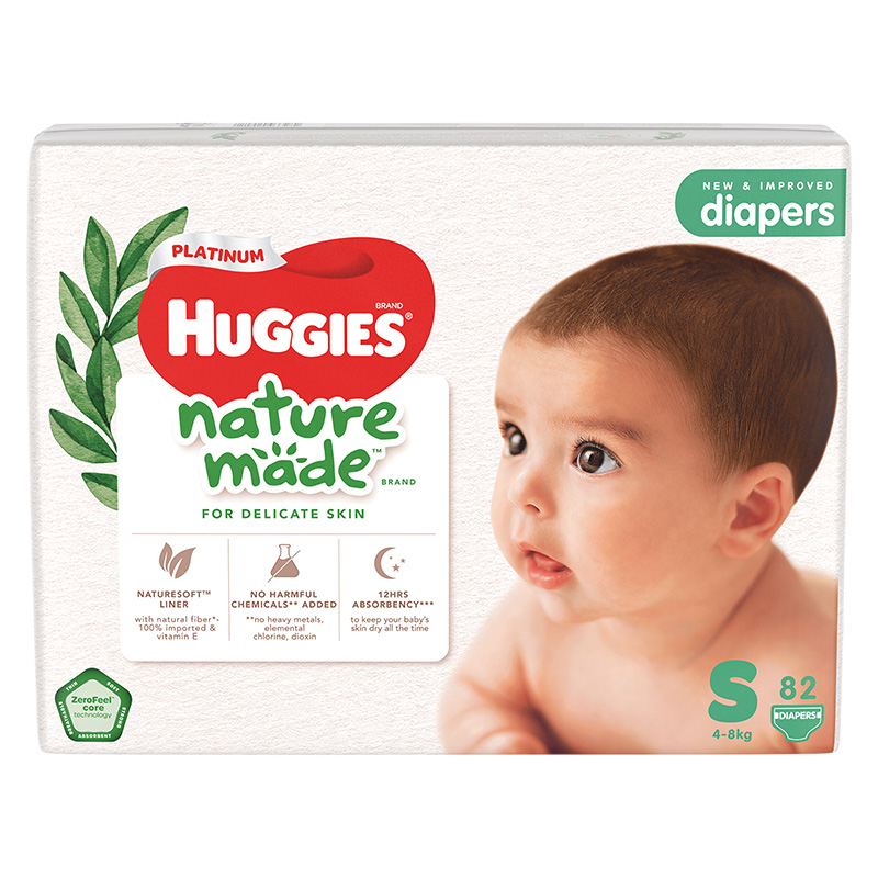 Tã dán Huggies Platinum nature made cao cấp size S 82 miếng (4 - 8 kg) - Chip Chip Luxury Nha Trang Tã dán Huggies Platinum nature made cao cấp size S 82 miếng (4 - 8 kg) chính hãng tại Chip Chip Luxury Nha Trang