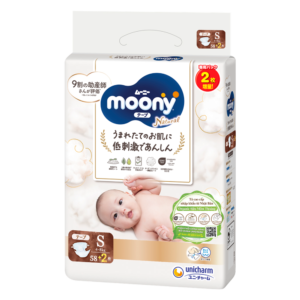 Tã dán Moony trắng Natural size S (4-8kg) chính hãng tại Chip Chip Luxury Nha Trang