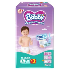 Tã quần Bobby size L 36 + 2 miếng (9 - 14 kg) chính hãng tại Chip Chip Luxury Nha Trang