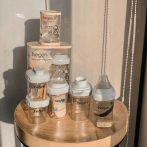 Bộ 2 bình sữa Hegen PPSU 240ml núm ti size M từ 3 – 6 tháng, White chính hãng tại Chip Chip Luxury Nha Trang