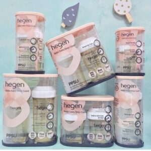 Bộ 2 bình sữa Hegen PPSU 240ml núm ti size M từ 3 – 6 tháng, White chính hãng tại Chip Chip Luxury Nha Trang