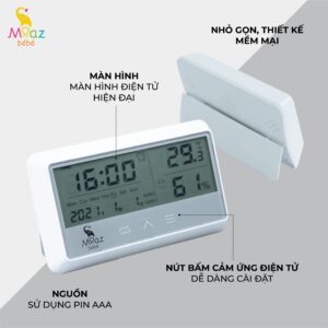Nhiệt ẩm kế đa năng Moaz BéBé MB027 chính hãng tại Chip Chip Luxury Nha Trang