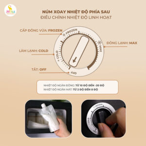 Tủ lạnh mini Moaz BéBé MB083 chính hãng tại Chip Chip Luxury Nha Trang