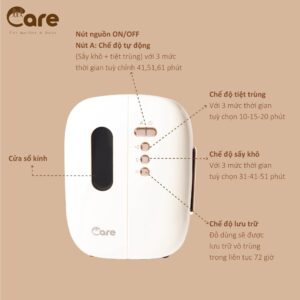 Máy tiệt trùng UV và sấy khô Lil Care chính hãng tại Chip Chip Luxury Nha Trang