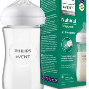 Bình Sữa Thuỷ Tinh Mô Phỏng Tự Nhiên Philips Avent 240ml chính hãng tại Chip Chip Luxury Nha Trang