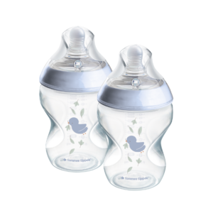 Bình Sữa PP Ty Siêu Mềm Tự Nhiên Tommee Tippee Natural Start 260ml, Núm Ty Của Bình 3-6 Tháng, Xanh Dương (Bình Đôi) chính hãng tại Chip Chip Luxury Nha Trang