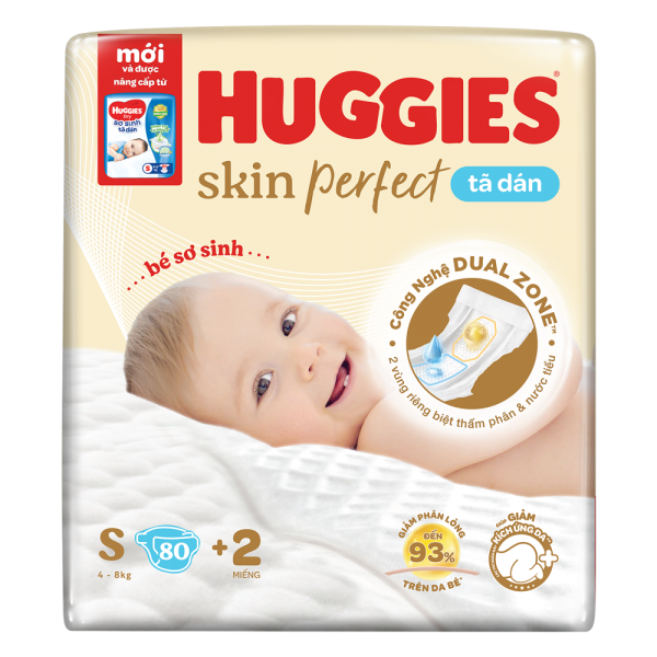 Tã dán sơ sinh Huggies Skin Perfect size S (4-8kg) - Chip Chip Luxury Nha Trang Tã dán sơ sinh Huggies Skin Perfect size S (4-8kg) chính hãng tại Chip Chip Luxury Nha Trang