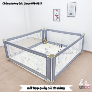 Thanh chặn giường Gấu Umoo UM0815 1M6 - 1M8 - 2M - 2M2 chính hãng tại Chip Chip Luxury Nha Trang