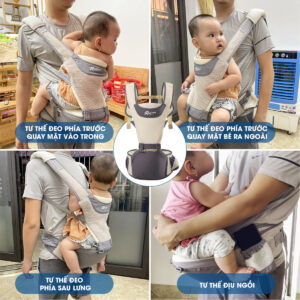 Địu ngồi trẻ em có Hipseat siêu thoáng khí Comfybaby YD-906 chính hãng tại Chip Chip Luxury Nha Trang