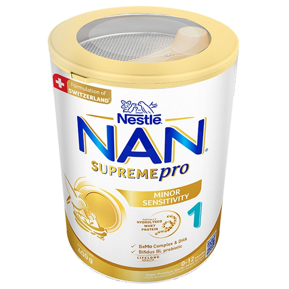 Sữa NAN SUPREME PRO số 1 400g(0-12 tháng) lon vàng - Chip Chip Luxury Nha Trang Sữa NAN SUPREME PRO số 1 400g(0-12 tháng) lon vàng chính hãng tại Chip Chip Luxury Nha Trang