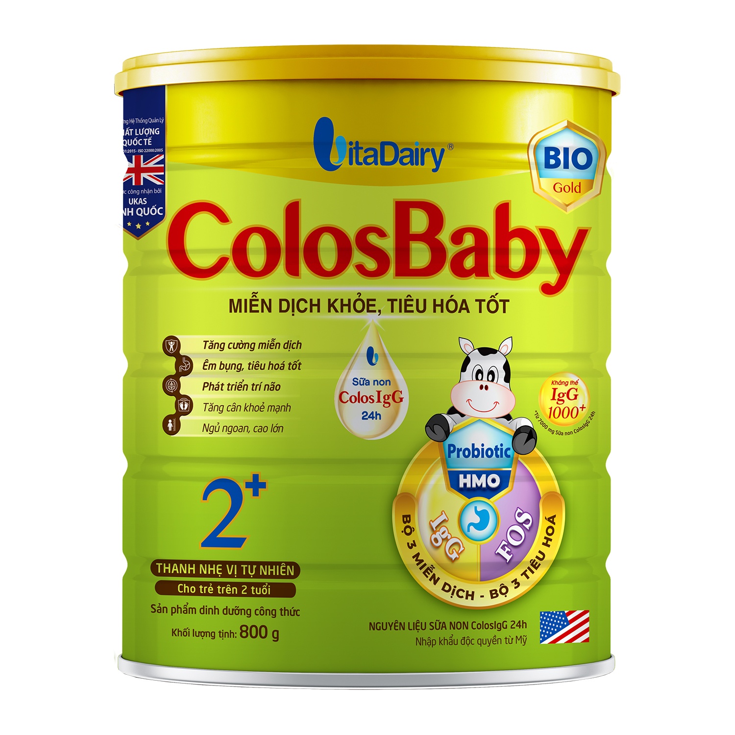 Sữa bột Colosbaby BIO Gold 2+ 800g (trên 2 tuổi) Tiêu Hóa Tốt - Chip Chip Luxury Nha Trang Sữa bột Colosbaby BIO Gold 2+ 800g (trên 2 tuổi) Tiêu Hóa Tốt chính hãng tại Chip Chip Luxury Nha Trang