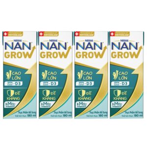 Sữa nước pha sẵn Nan Grow 180ml lốc 4 hộp (cho trẻ từ 12 tháng) chính hãng tại Chip Chip Luxury Nha Trang