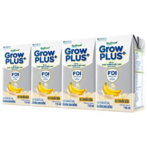 Sữa nước dinh dưỡng Nutifood Grow Plus vị chuối sữa 4x110ml chính hãng tại Chip Chip Luxury Nha Trang