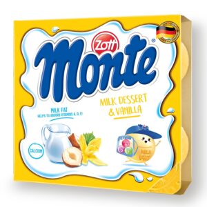Váng sữa Monte Zott- Vanilla 4x55g cho bé trên 6 tháng tuổi chính hãng tại Chip Chip Luxury Nha Trang