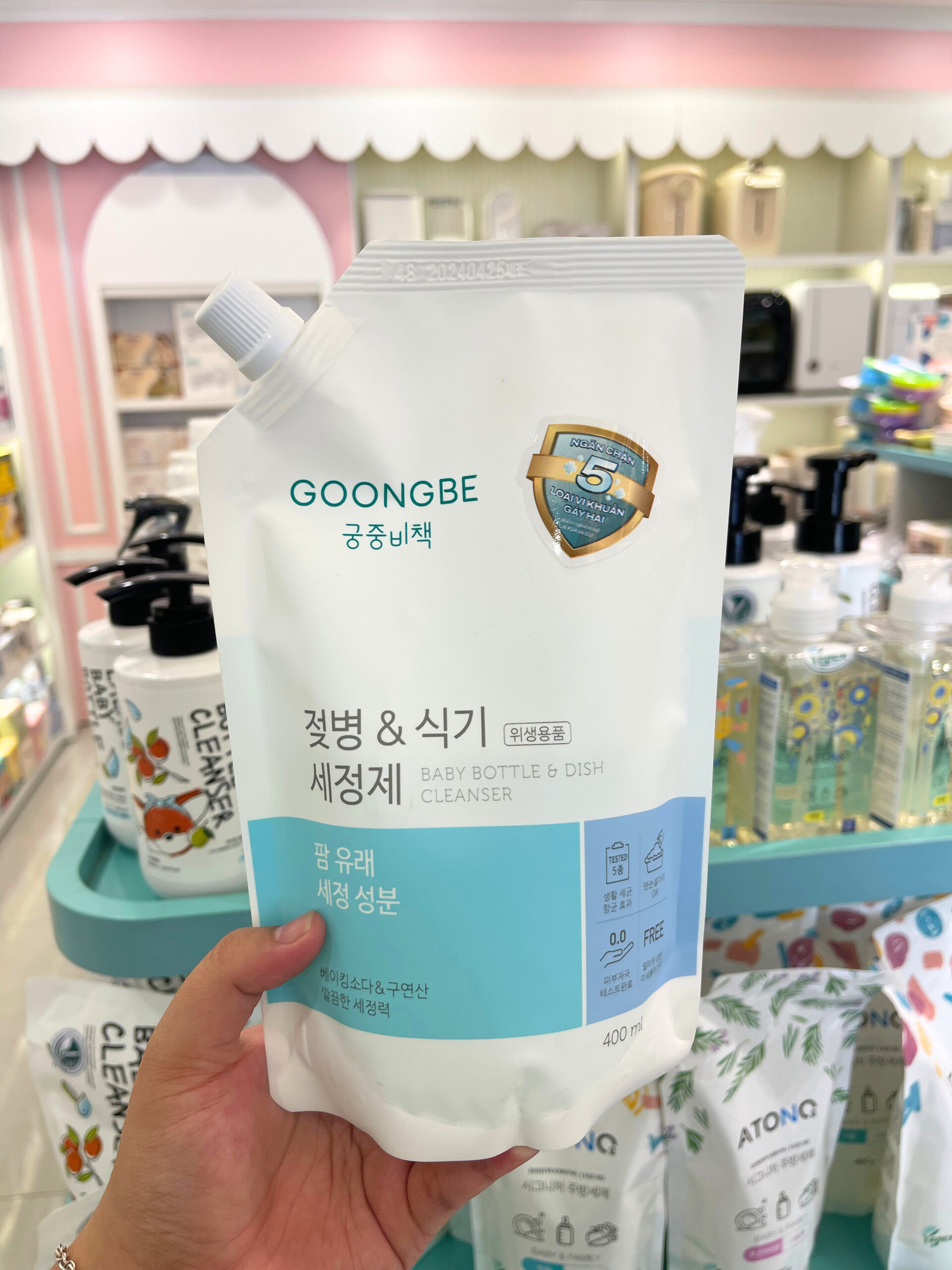 Túi Nước Rửa Bình Sữa Và Chén Bát Goongbe Kháng Khuẩn Đậm Đặc - Chip Chip Luxury Nha Trang Túi Nước Rửa Bình Sữa Và Chén Bát Goongbe Kháng Khuẩn Đậm Đặc chính hãng tại Chip Chip Luxury Nha Trang