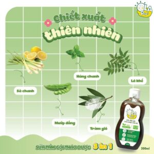 Sữa tắm gội chiết xuất thảo dược Ola Papi 200ml chính hãng tại Chip Chip Luxury Nha Trang