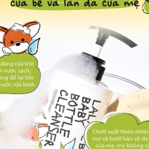 Nước rửa bình Lalabebe K-mom thuần chay chai tạo bọt 500ml chính hãng tại Chip Chip Luxury Nha Trang