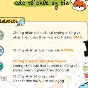 Nước rửa bình Lalabebe K-mom thuần chay chai tạo bọt 500ml chính hãng tại Chip Chip Luxury Nha Trang