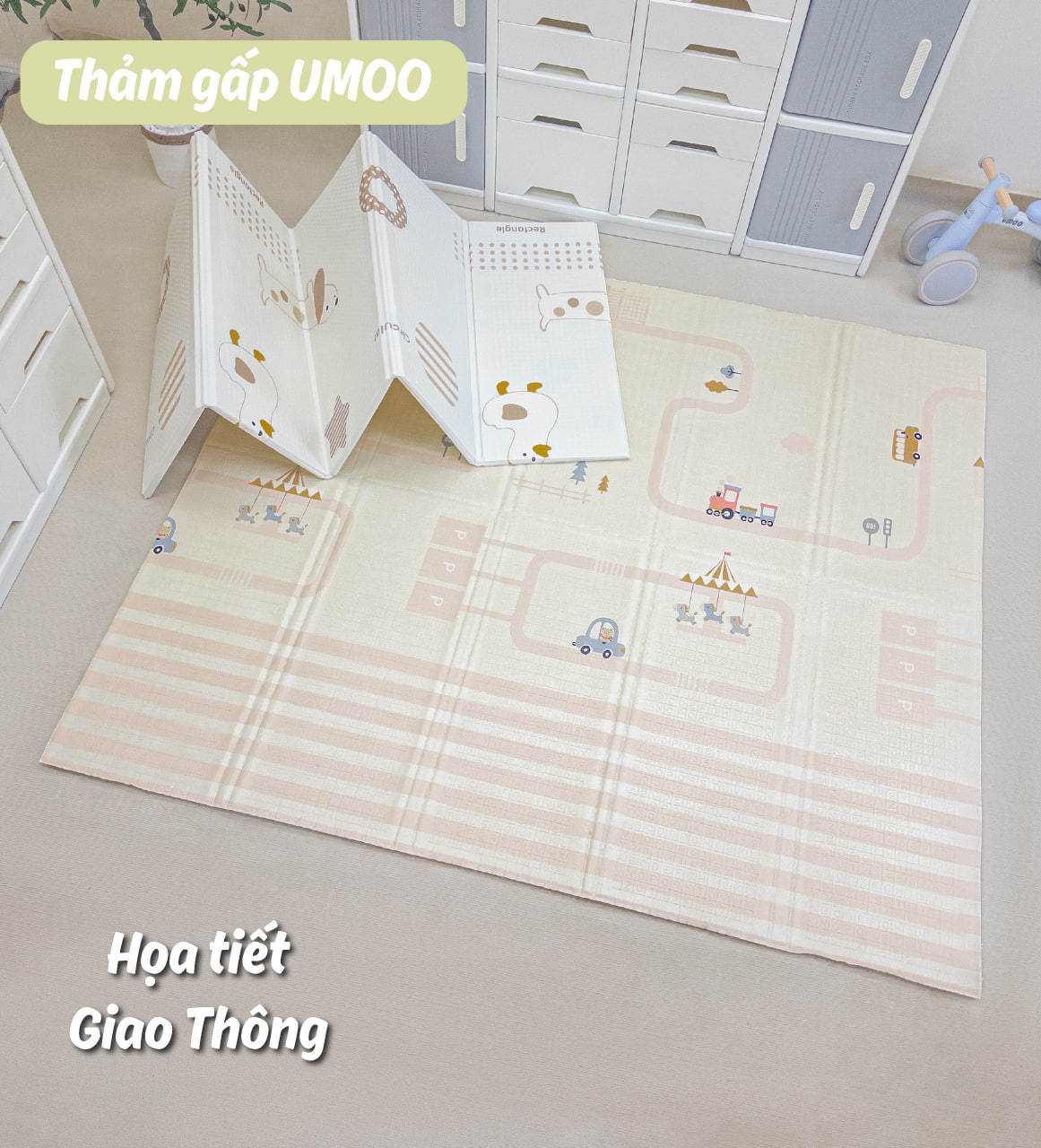Thảm gấp gọn Umoo Họa Tiết dày 1cm 1m8 x 2m UM07147 - Chip Chip Luxury Nha Trang Thảm gấp gọn Umoo Họa Tiết dày 1cm 1m8 x 2m UM07147 chính hãng tại Chip Chip Luxury Nha Trang
