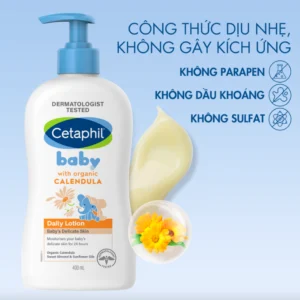 Sữa dưỡng da dành cho bé Cetaphil hoa cúc chính hãng tại Chip Chip Luxury Nha Trang