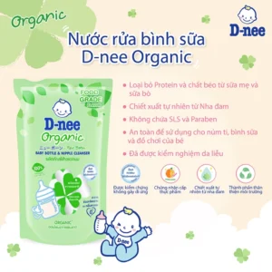 Nước rửa bình sữa D-nee Organic 550 ML chính hãng tại Chip Chip Luxury Nha Trang