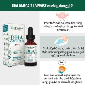 Bổ sung DHA OMEGA 3 LiveWise thuần chay chính hãng tại Chip Chip Luxury Nha Trang