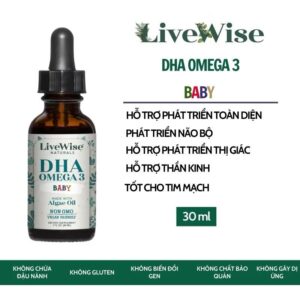 Bổ sung DHA OMEGA 3 LiveWise thuần chay chính hãng tại Chip Chip Luxury Nha Trang