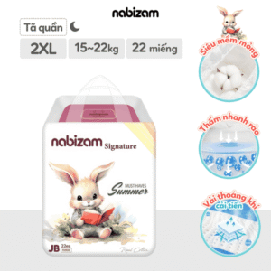 Bỉm quần đêm Nabizam Signature Summer XXL22 JB (trên 20kg) chính hãng tại Chip Chip Luxury Nha Trang