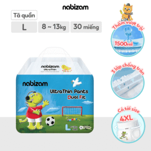 Bỉm quần ngày Nabizam ultra thin (4 mùa) L30 (8-13kg) chính hãng tại Chip Chip Luxury Nha Trang