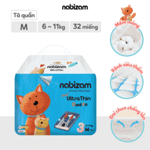 Bỉm quần ngày Nabizam ultra thin M32 (6-11kg) chính hãng tại Chip Chip Luxury Nha Trang