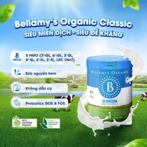 Sữa Bellamy's Organic 8HMO số 1 800g (0-6 tháng) chính hãng tại Chip Chip Luxury Nha Trang