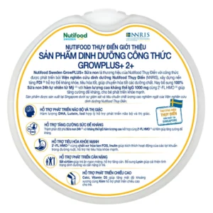Sữa bột Nutifood GrowPLUS+ vàng sữa non 24H 800g (từ 2 tuổi) chính hãng tại Chip Chip Luxury Nha Trang
