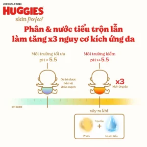 Tã dán Huggies Skin Perfect size M76+3 miếng (6-11kg) chính hãng tại Chip Chip Luxury Nha Trang