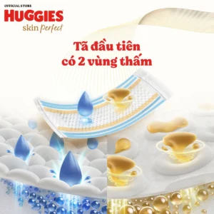 Tã dán Huggies Skin Perfect size M76+3 miếng (6-11kg) chính hãng tại Chip Chip Luxury Nha Trang