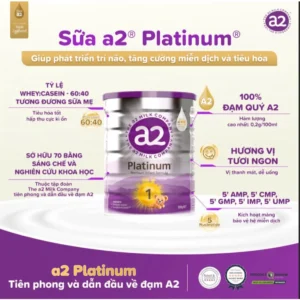 Sữa bột A2 Platinum 400g Số 1 (0-6 tháng) chính hãng tại Chip Chip Luxury Nha Trang