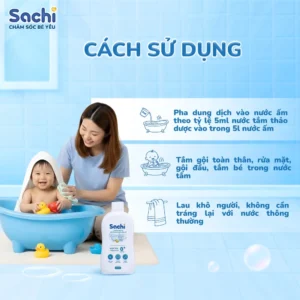 Nước tắm thảo dược Sachi hương sả chanh 500ml chính hãng tại Chip Chip Luxury Nha Trang