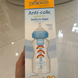 bình sữa DrBrown cổ rộng 270ml màu xanh chính hãng tại Chip Chip Luxury Nha Trang