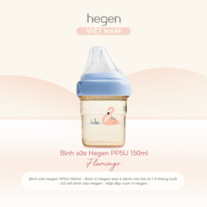 Bình sữa Hegen cổ xanh Flamingo 150ml chính hãng tại Chip Chip Luxury Nha Trang