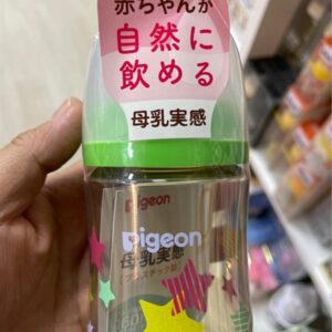 Bình sữa pigeon cổ rộng hình sao 160ml xanh chính hãng tại Chip Chip Luxury Nha Trang
