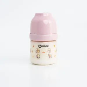 Bình sữa ombee chống đầy hơi PPSU hồng 90ml