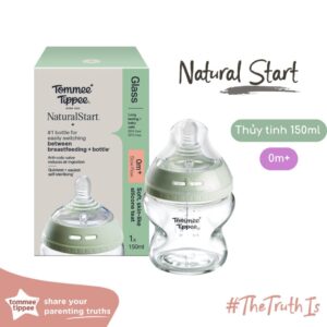 Bình sữa thủy tinh Tomme Tippee 0m+ 150ml chính hãng tại Chip Chip Luxury Nha Trang