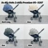 Xe đẩy vovo 2 chiều premium Đen vo-0207 chính hãng tại Chip Chip Luxury Nha Trang