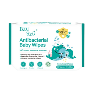 Khăn ướt kháng khuẩn bzu bzu 30 tờ Antibacterial (Bịch) chính hãng tại Chip Chip Luxury Nha Trang