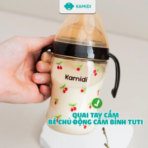 Bình sữa Kamidi PPSU họa tiết quả cherry 210ml chính hãng tại Chip Chip Luxury Nha Trang