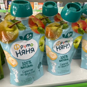 Trái Cây nghiền Fruto Lê chuối đào (241)