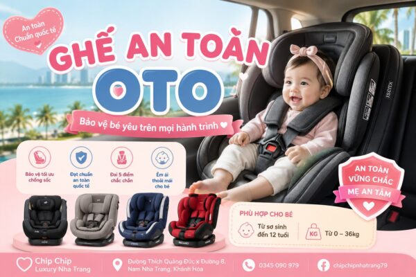 Ghế an toàn ô tô cho bé theo độ tuổi và cân nặng